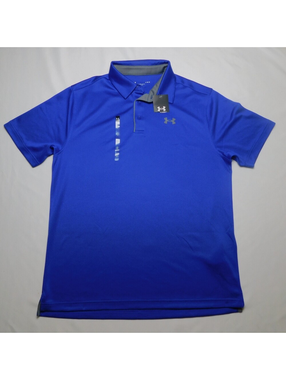 Under Armour Men’s Tech Polo Shirt Large L NWT Blue Loose Fit Golf Athletic Tee